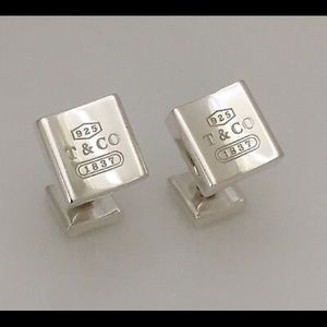 Tiffany & Co RARE Silver 1837 Square Cuff Links